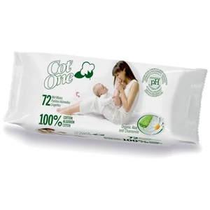 Cot One 100 % környezetbarát törlőkendő, 72db