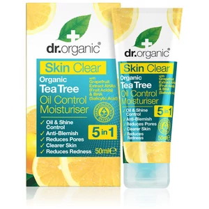 Dr. Organic Skin Clear Mattító Hidratáló arckrém 5 az 1-ben, 50 ml
