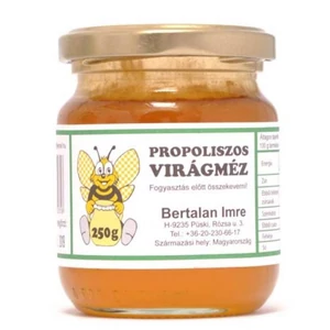 Bertalan Propoliszos virágméz, 250g