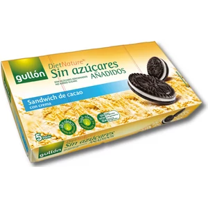 Gullón Kakaós keksz krém töltelékkel édesítőszerrel, 210g