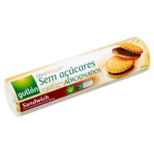 Gullón Szendvicskeksz étcsokoládéval, cukormentes, 250g
