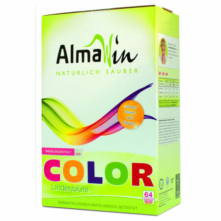 AlmaWin COLOR ÖKO Mosópor koncentrátum színes ruhákhoz hársfavirág kivonattal - 64 mosásra