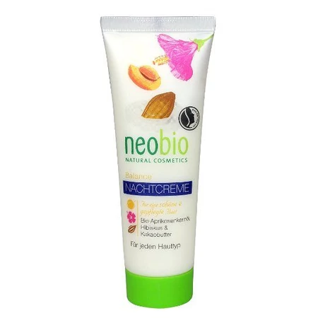 Neobio éjszakai krém vegyes bőrre Bio sárgabarackolajjal, hibiszkusszal, és Bio kakaóvajjal 50 ml