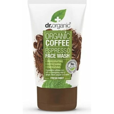 Dr. Organic Élénkítő arclemosó bio kávéval, 125 ml-KISÖPRÉS!
