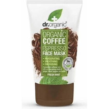 Dr. Organic Élénkítő arcpakolás bio kávéval, 125 ml-KISÖPRÉS!