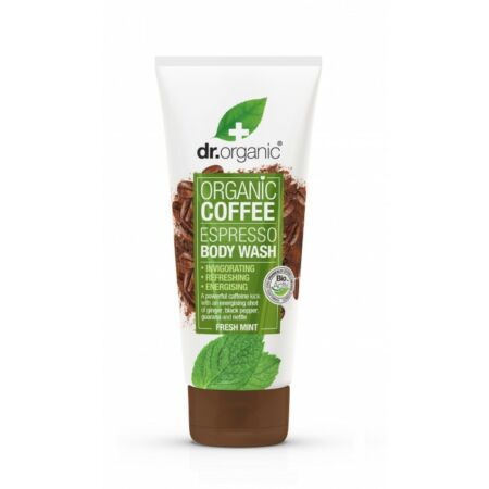 Dr. Organic Élénkítő tusfürdő bio kávéval, 200 ml-KISÖPRÉS!