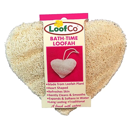 LoofCo Szív alakú luffa szivacs fürdéshez