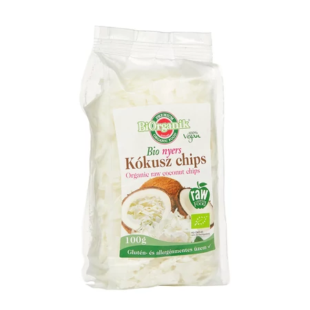 BIO kókusz chips - nyers, 100g Biorganik