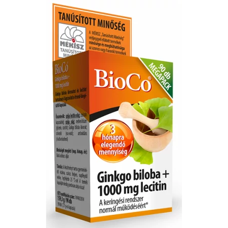 BioCo Ginkgo Biloba + 1000 mg Lecitin Megapack 90db