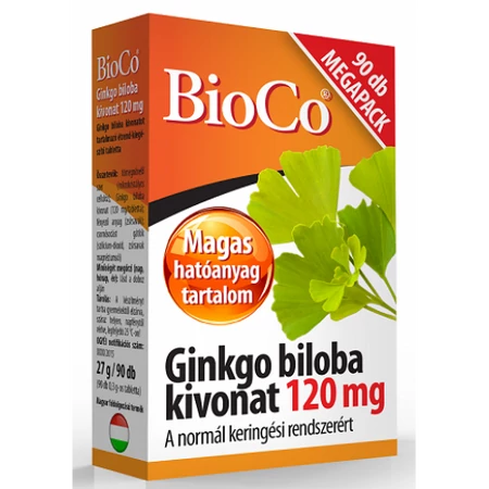 BioCo Ginkgo biloba kivonat 120 mg Megapack 90 db