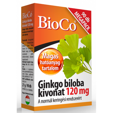 BioCo Ginkgo biloba kivonat 120 mg Megapack 90 db