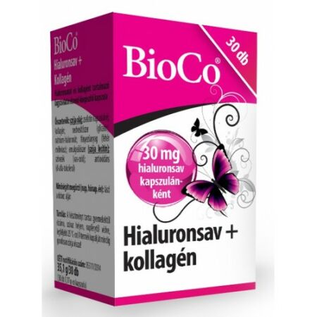 BioCo Hialuronsav+kollagén 30db