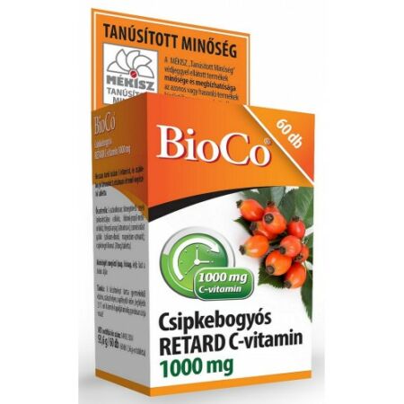 BioCo Csipkebogyós Retard C-vitamin 1000mg 60db, 100db