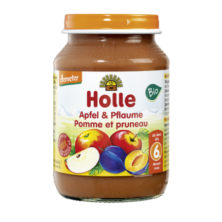 Holle bio bébiétel alma szilvával (190g)