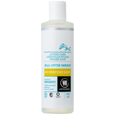 URTEKRAM Bio Baba 2 in 1 habfürdő és sampon illatmentes 250 ml