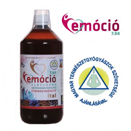 EMÓCIÓ 7.84: élőflórás, magas antioxidáns tartalmú étrend-kiegészítő ital (EM-Tech), 1l