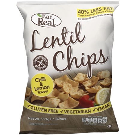 EAT REAL LENCSE CHIPS 40g - Különböző ízekben