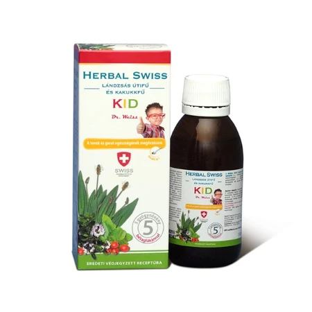 HERBAL SWISS KID gyógynövény-kivonatokat tartalmazó folyékony étrend-kiegészítő 300ml
