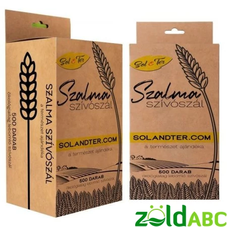 SOL&TER Szalma szívószál, 500 db
