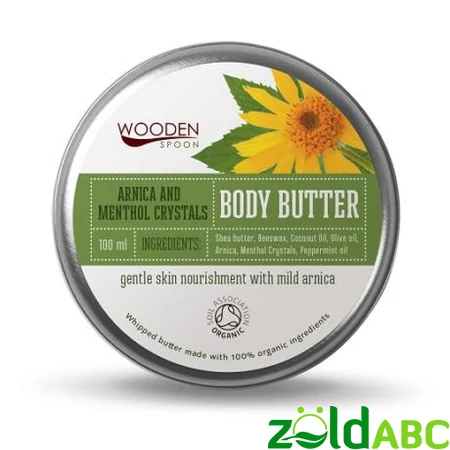 Wooden Spoon Bio Testápoló vaj-Mentolos kristály, 100 ml