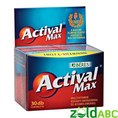 Béres Actival Max multivitamin, 30db, 90db