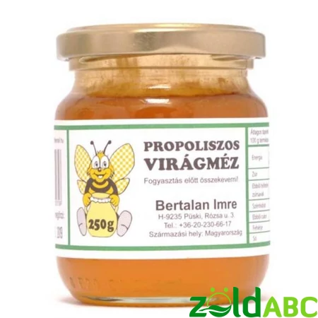 Bertalan Propoliszos virágméz, 250g