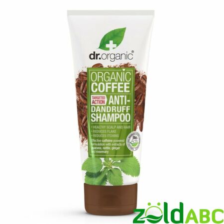 Dr. Organic Korpásodás elleni sampon bio kávéval, 200 ml-KISÖPRÉS!