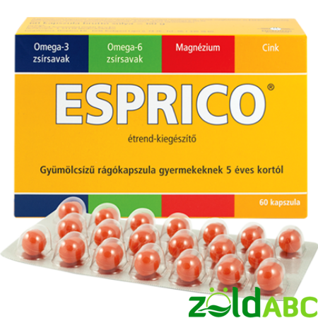 ESPRICO Gyümölcsízű rágókapszula gyermekeknek, 60db