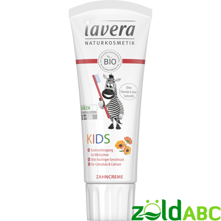 Lavera Fogkrém Sensitive Bio Gyermekfogkrém, Körömvirág-kálcium, 75ml