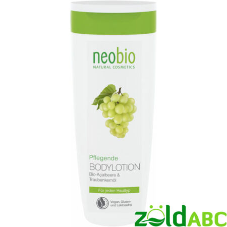 Neobio testápoló bio acai bogyóval és szőlőmagolajjal, 250 ml