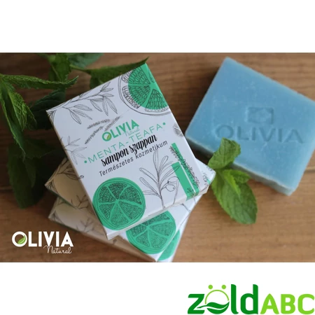 OLIVIA Natural sampon szappan, Menta-teafa 90g